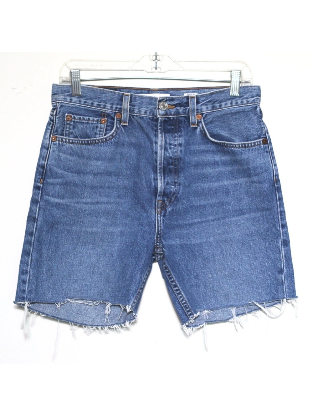 $275 RE/DONE - Blue Denim High-Rise 2018 Originals Jean Shorts - Women's 28 🔥